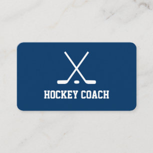Custom hockey coach business card template design