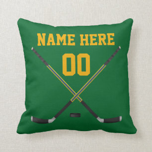 Custom Hockey Pillow with Your Image, Text,