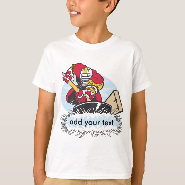 Custom Hockey Player T-Shirt (Front)