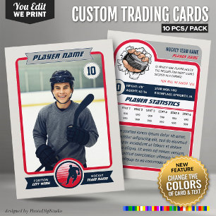 Custom Hockey Trading Card Custom Team Colours Car