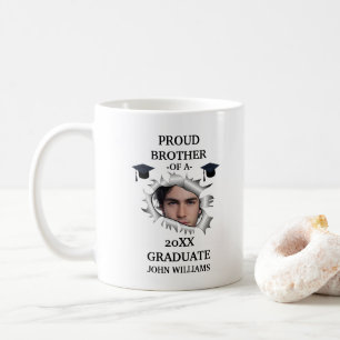 Custom hole graduation photo name template coffee mug