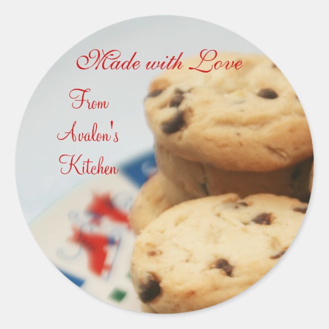 Custom Holiday Baking Dessert Label Stickers (Front)