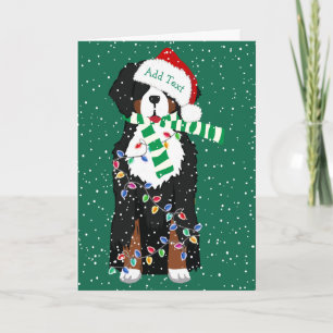Custom Holiday Bernese Mountain Christmas Dog