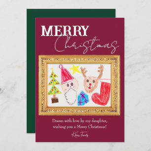 Custom Holiday Card Featuring Your Child's Artwork