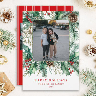 custom holiday cards holly springs Digital Printed