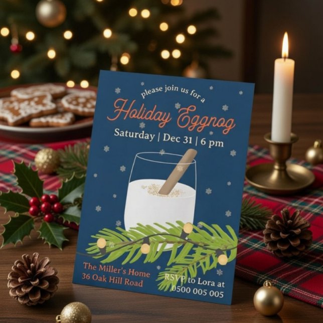 Custom Holiday Eggnog Party Invitation  (Creator Uploaded)