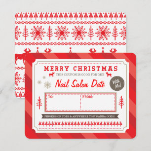 Custom Holiday Gift Coupon by Origami Prints Invitation