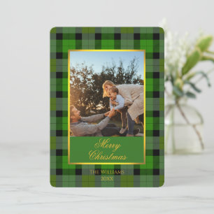 Custom Holiday Photo Card in Traditional Plaid