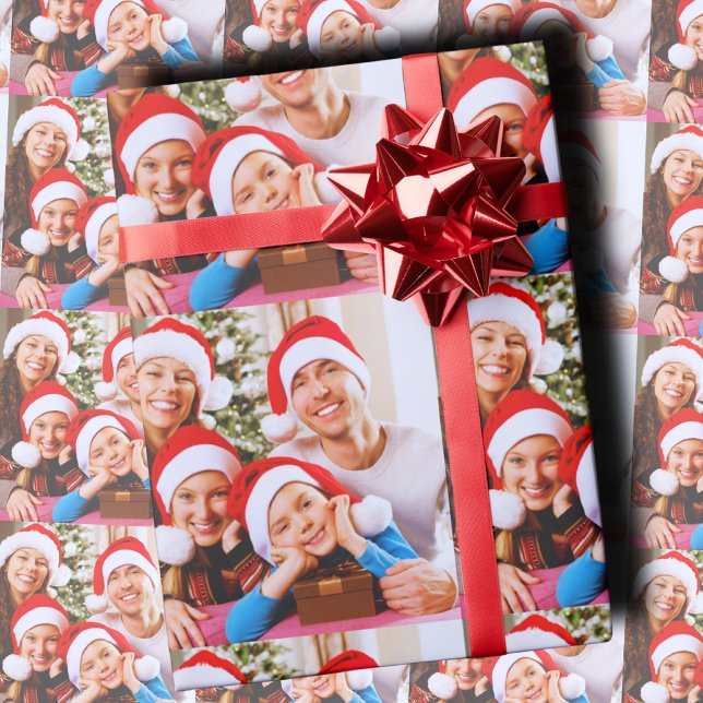 Custom Holiday Photo Collage Wrapping Paper (Creator Uploaded)