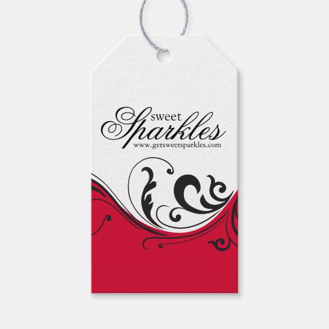 Custom Holiday Red Gift tags (Front)