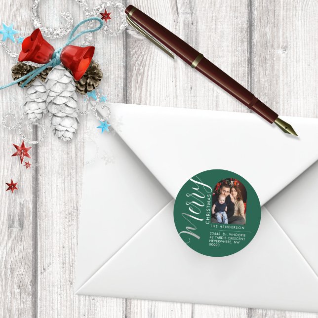 Custom Holiday Return Address Label Add Your PHOTO (Creator Uploaded)