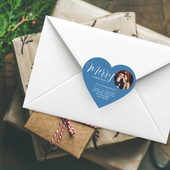 Custom Holiday Return Address Label Add Your PHOTO (Creator Uploaded)