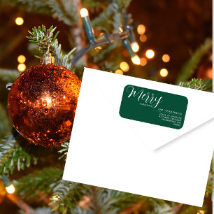 Custom Holiday Return Address Label Personalised