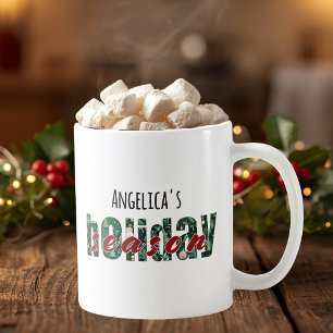 Custom Holiday Season Typography Mug