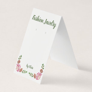 Custom Holiday Self Standing Earring Display Cards