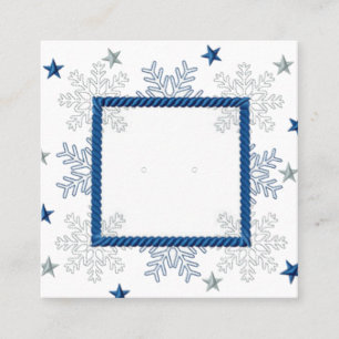 Custom Holiday Snowflake Frame Small Earring Cards