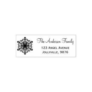 Custom Holiday Snowflake Return Address Self-inking Stamp