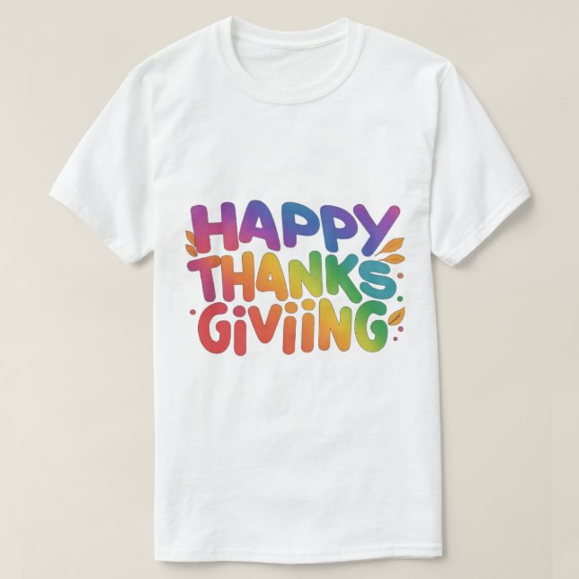 Custom Holiday Thanksgiving Day T-Shirt (Design Front)