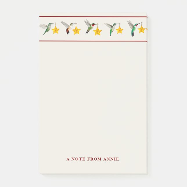 Custom Holidays Hummingbirds   Post-it Notes (Front)