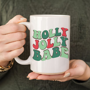 Custom holly jolly babe mug, Merry christmas mug
