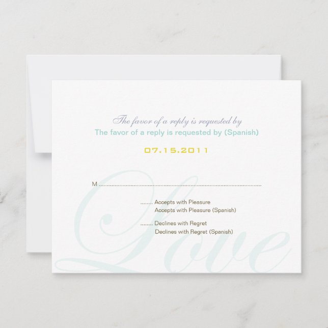 ::custom:Hollyhock & Ampersand Bilingual RSVP Card (Front)