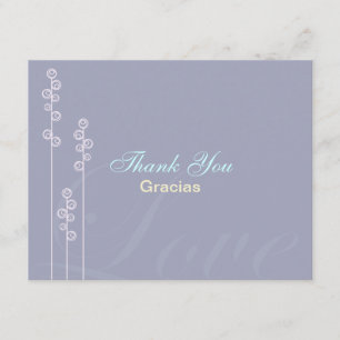 ::custom:Hollyhock & Ampersand Bilingual Thank You Card