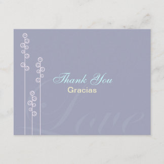 ::custom:Hollyhock & Ampersand Bilingual Thank You Card