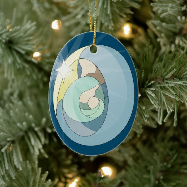 Custom Holy Night  Ceramic Ornament (Tree)