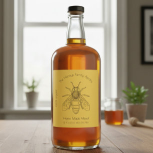 Custom Home Brewed Honey Wine Label