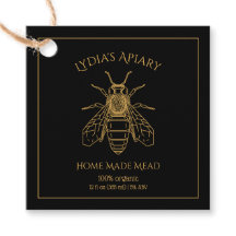Custom Home Brewed Honey Wine Square Tag