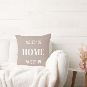 Custom Home Coordinates Cushion
