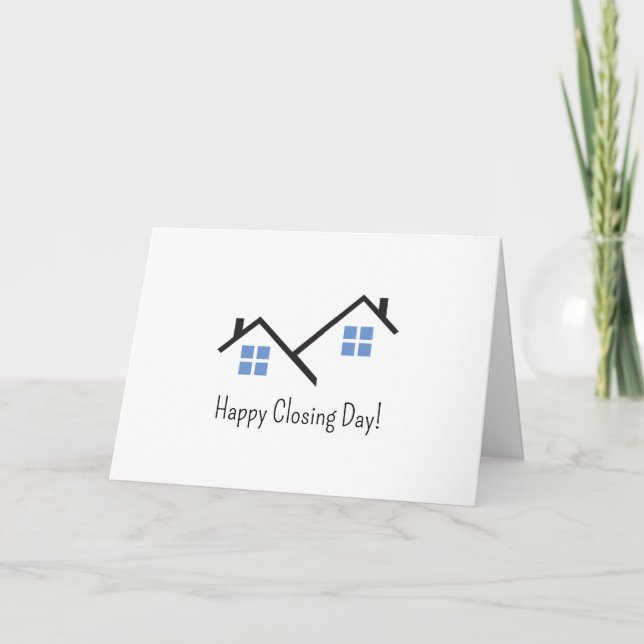 Custom Home Happy Closing Day Note Card (Front)