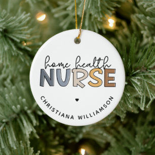 Custom Home Health Nurse Appreciation Gifts Ceramic Tree Decoration