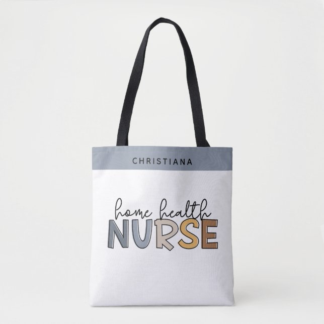 Custom Home Health Nurse Appreciation Gifts Tote Bag (Front)