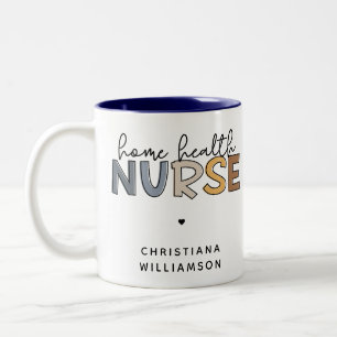 Custom Home Health Nurse Appreciation Gifts Two-Tone Coffee Mug