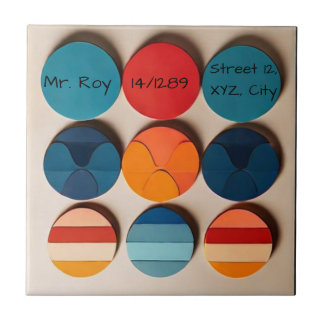 Custom Home plate Modern Mid Century Geometric Tile