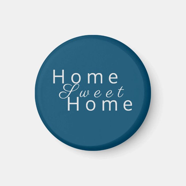 Custom "Home Sweet Home" Ocean Blue Magnet (Front)