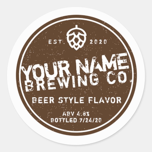Custom Homebrew Beer Labels - Change words colours (Front)