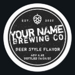 Custom Homebrew Bottle Labels - Add your own words<br><div class="desc">Personalised Custom designed Beer Label stickers - Add your own words, change the colours, add a different logo and print away! Designed by Garagemonk.com where we sell waterproof labels, bottle caps and brewing aprons. HOW: Choose Edit, adjust the words and upload a PNG file of the logo you want to...</div>