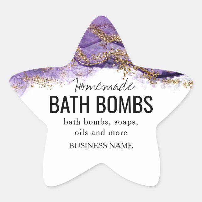 custom homemade bath bombs label (Front)