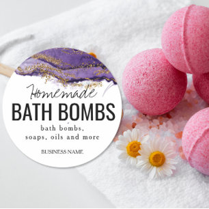 custom homemade bath bombs label