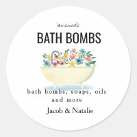 custom homemade bath bombs label