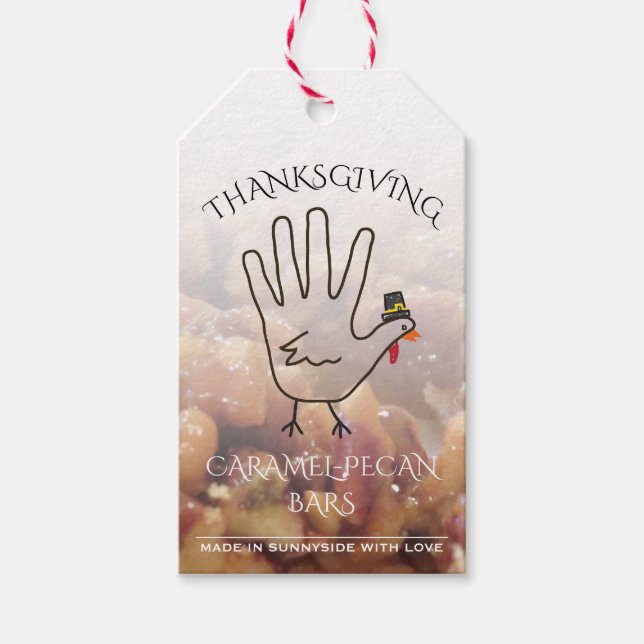 Custom Homemade Caramel Pecan Bars Labels (Front)