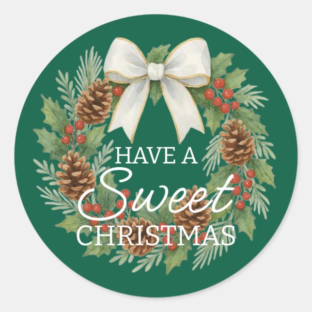 Custom Homemade Christmas Cookies Label Sheet (Front)