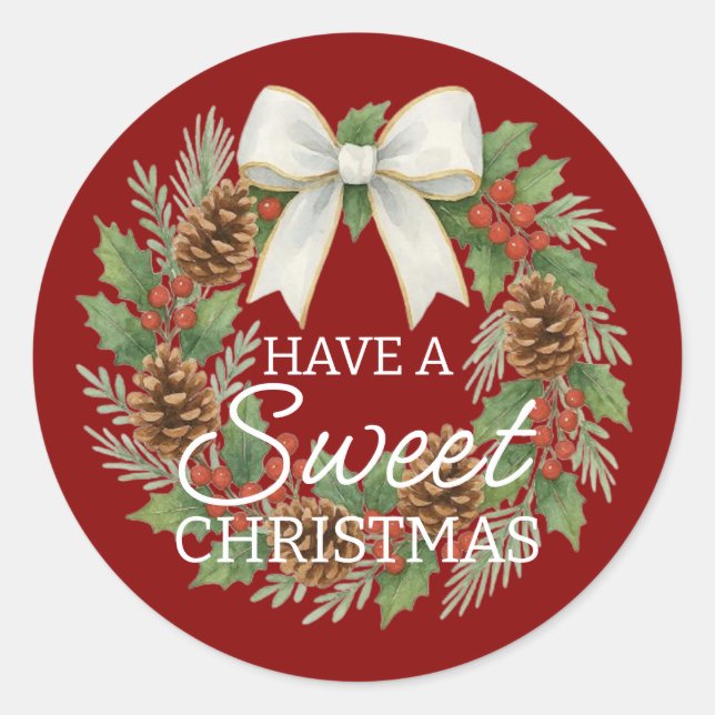 Custom Homemade Christmas Cookies Label Sheet (Front)