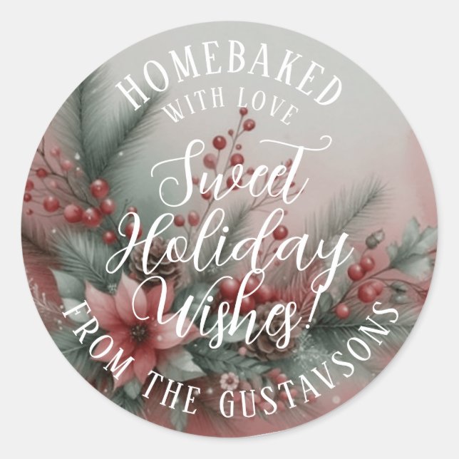 Custom Homemade Christmas Cookies Label Sheet (Front)