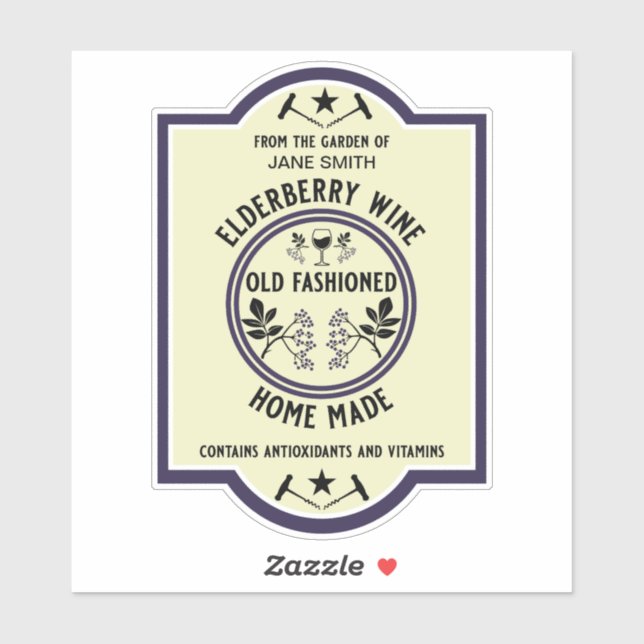 Custom Homemade Elderberry (Sheet)