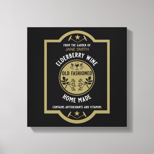 Custom Homemade Elderberry Canvas Print (Front)