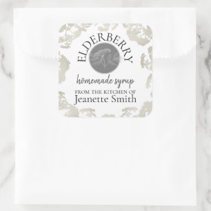 Custom Homemade Elderberry Kitchen Goods Square Sticker