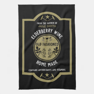 Custom Homemade Elderberry Tea Towel